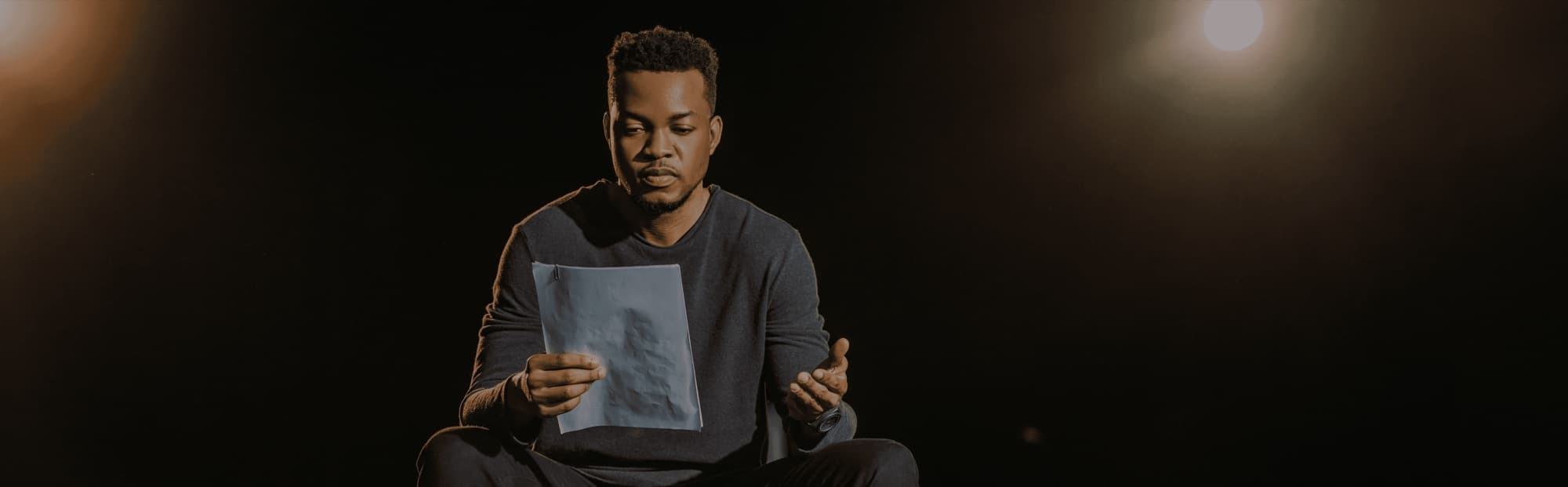 An acting coach working with a student in Smyrna