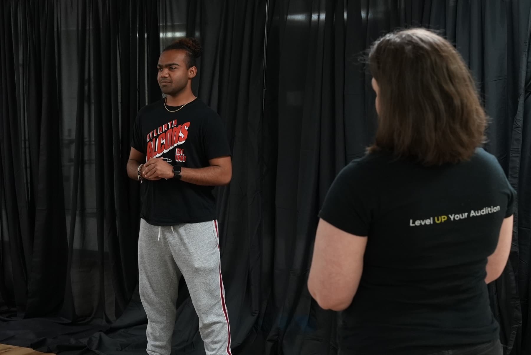 A coach preparing a student for an audition